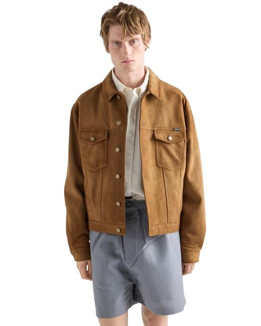 Prada Brown Suede Jacket for men