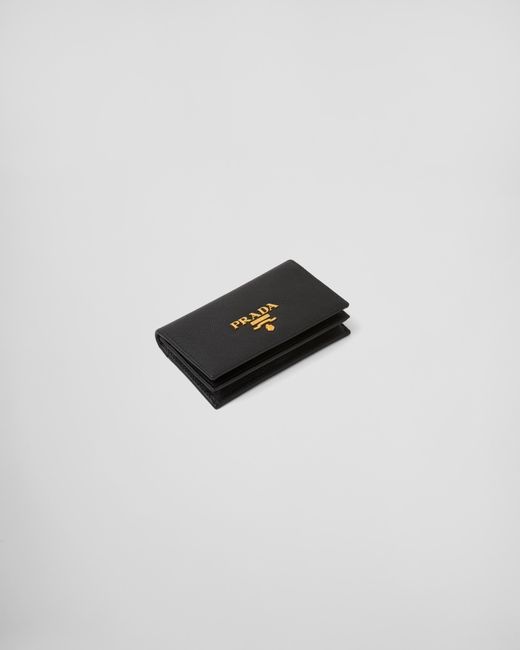 Prada White Saffiano Leather Card Holder