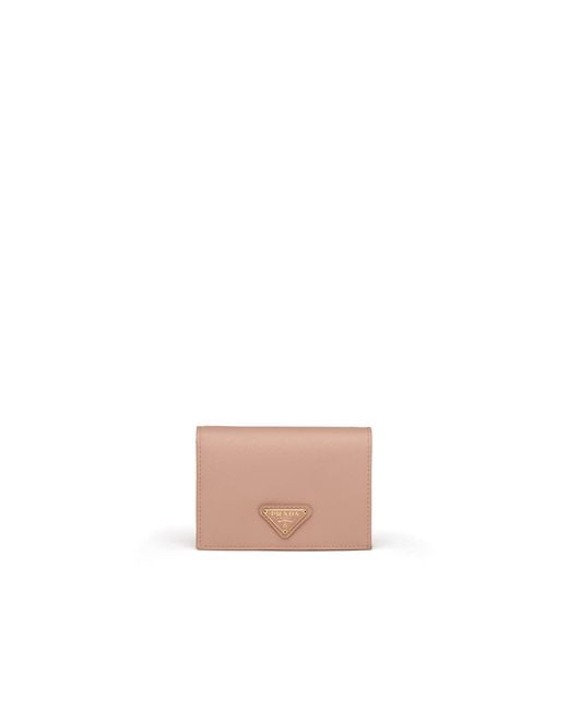 Prada Pink Small Saffiano Leather Wallet