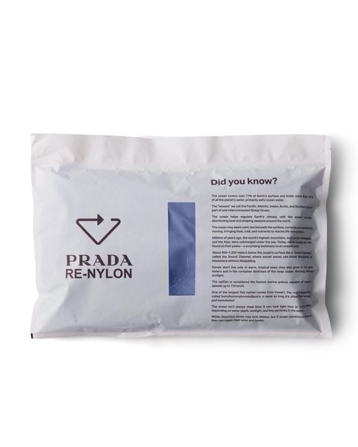 Prada Blue Re-Nylon Backpack, Baltic