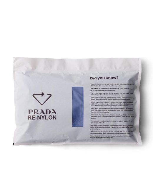 Prada Blue Re-Nylon Drawstring Backpack