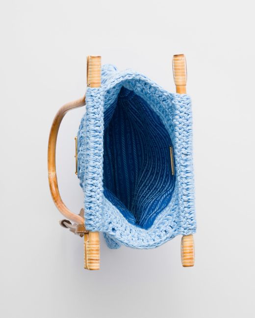 Prada Blue Cotton Crochet Mini-Handbag