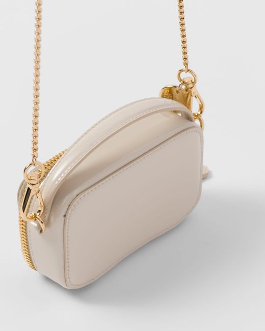Prada White Patent Leather Mini-pouch