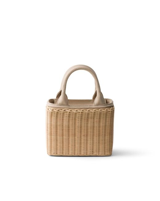 Borsa Shopping Small di Prada in Metallic