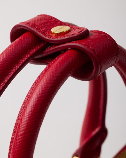 Borsa Galleria Micro di Prada in Red
