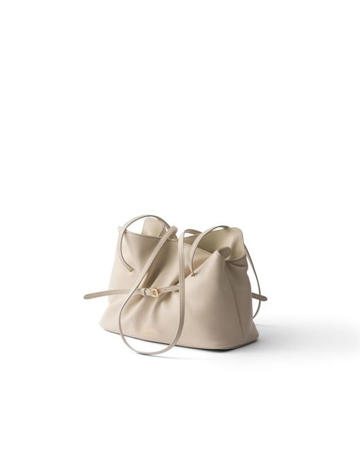 Prada White Dada Small Nappa Leather Bag