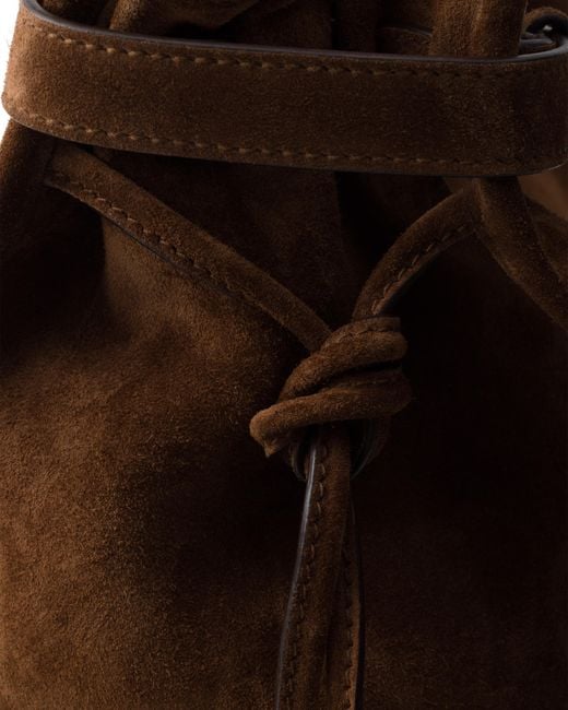 Prada Brown Bonnie Suede Tote Bag for men