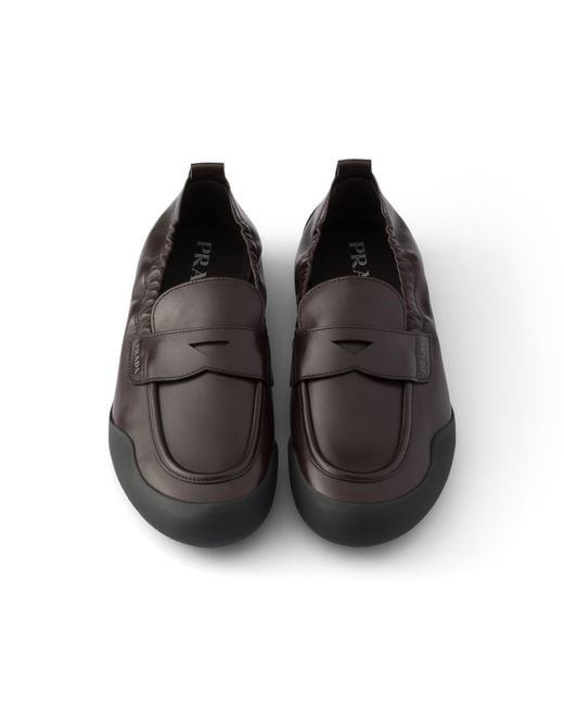 Prada Black Speedrock Leather Loafers for men