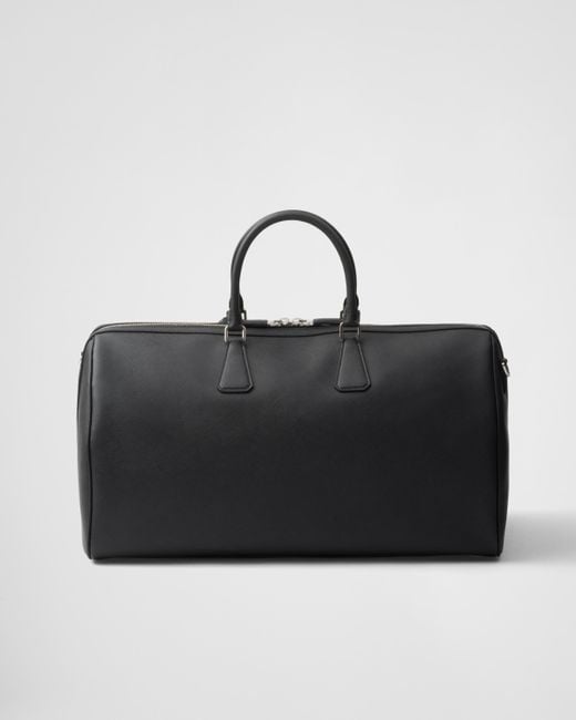 Prada Black Saffiano Leather Travel Bag