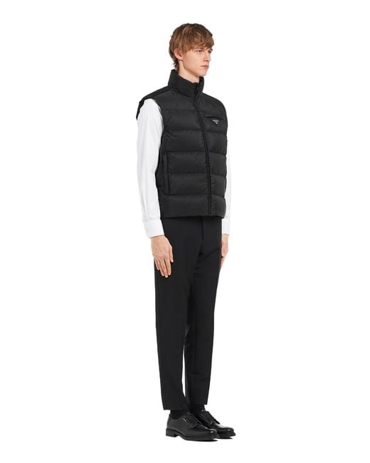 Prada Black Re-Nylon Padded Vest for men