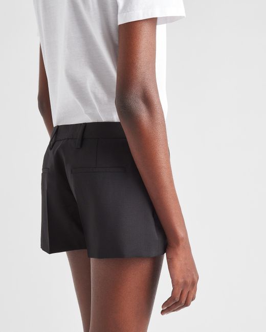 Shorts In Mohair Light di Prada in Black