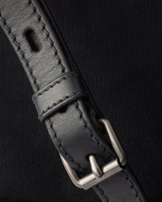 Prada Black Route Canvas And Leather Shoulder Bag for men