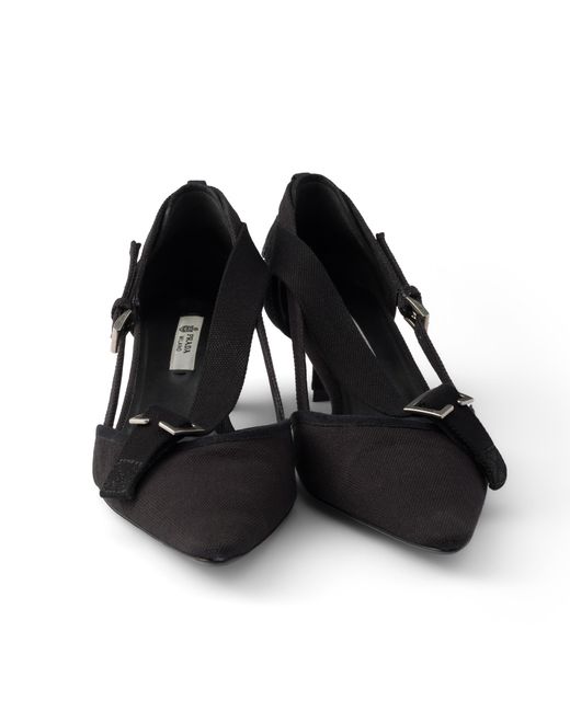 Prada Black Canvas Pumps