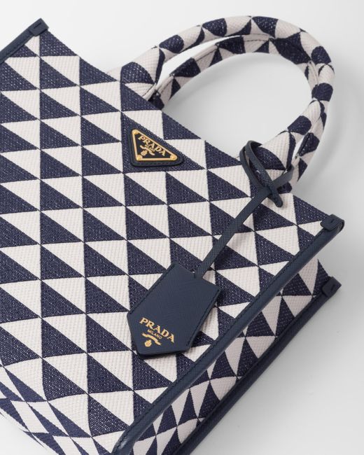 Prada Prada Symbole embroidered fabric mini bag