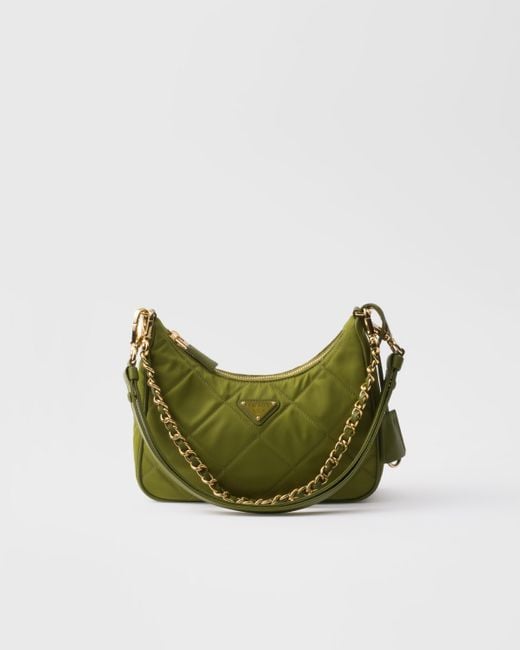 Mini Borsa Re-Edition 1995 Chaîne di Prada in Green