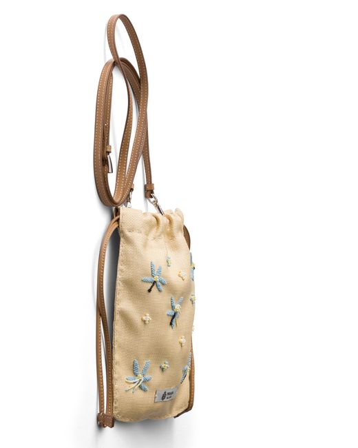 Prada Natural Embroidered Canvas Smartphone Case
