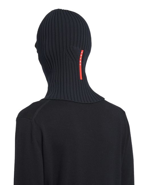 Prada Blue Technical Fabric Ski Mask for men