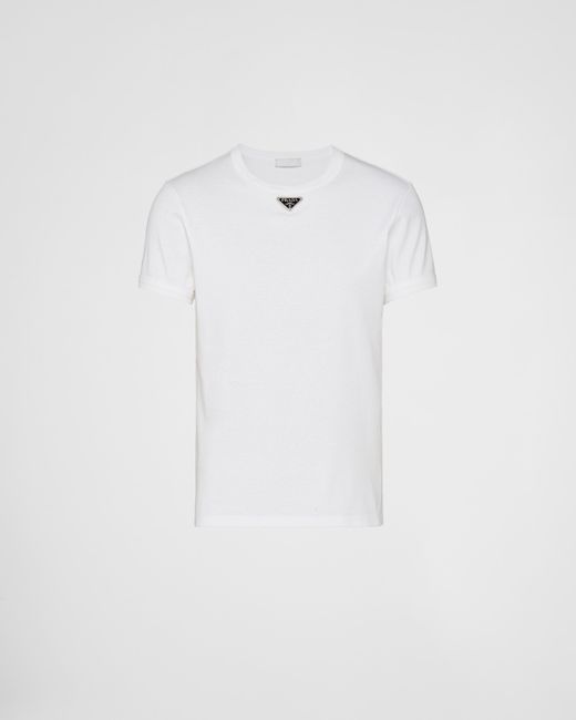 Prada White Cotton T-shirt for men