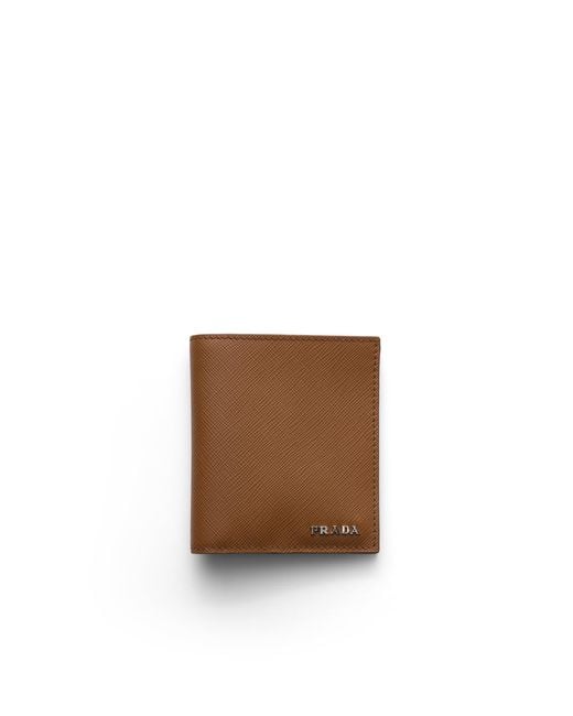 Prada White Saffiano Leather Wallet for men