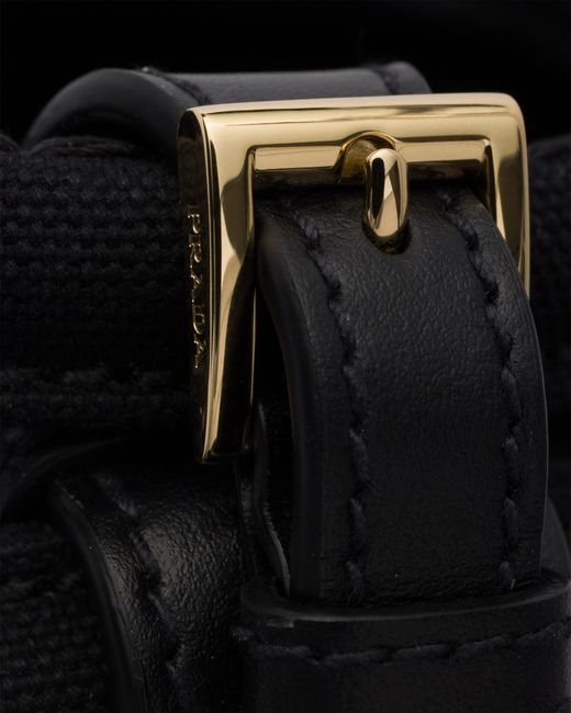 Prada Black Jardinière Cotton Canvas Mini-Bag