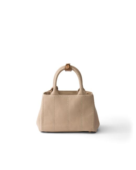 Borsa Jardinière Mini di Prada in White