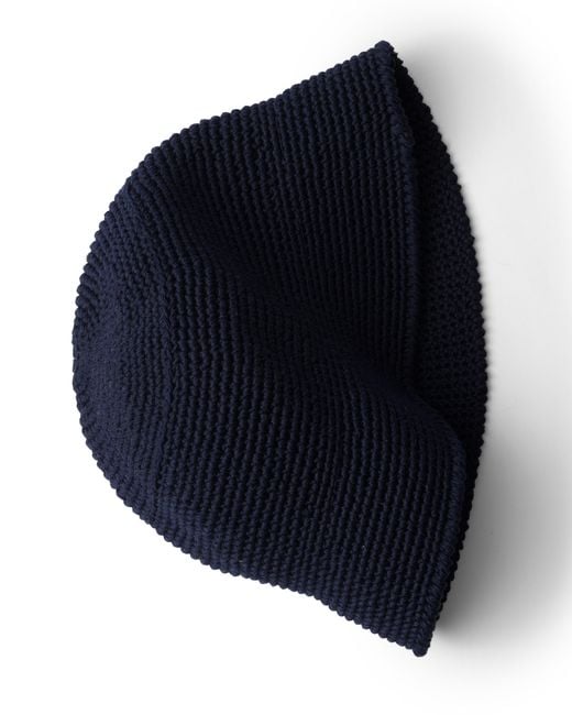 Prada Blue Crochet Bucket Hat