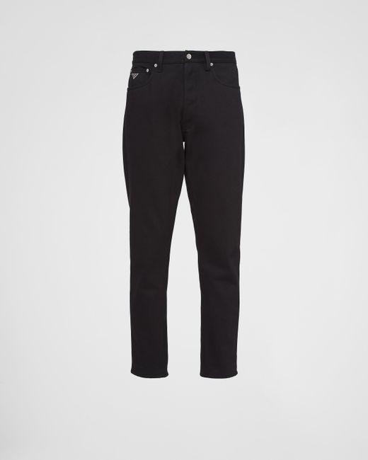Prada Five-Pocket-Jeans Aus Bull Denim in Black für Herren
