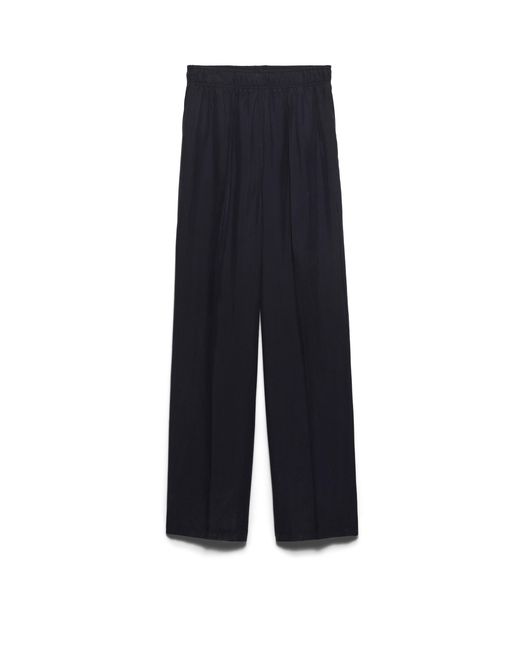 Prada Blue Washed Silk Pants