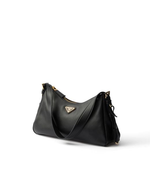 Bolso Bandolera Mediano Aimée De Piel, Mujer Prada de color Black