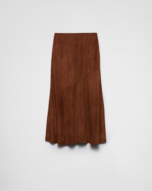 Prada Brown Suede Skirt