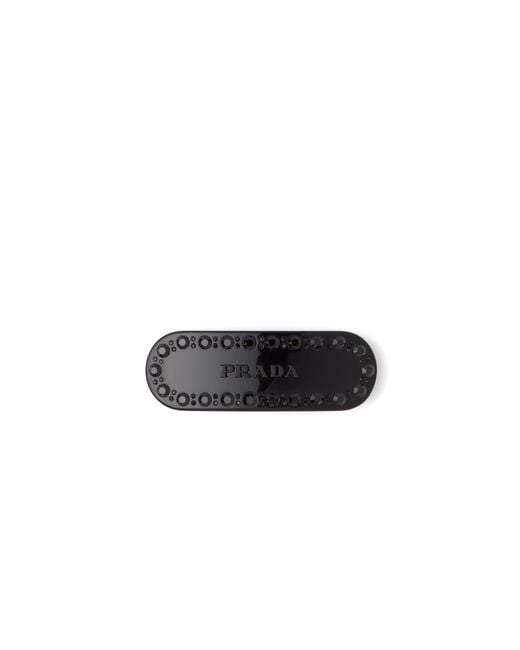 Prada Black Plex Hair Clip