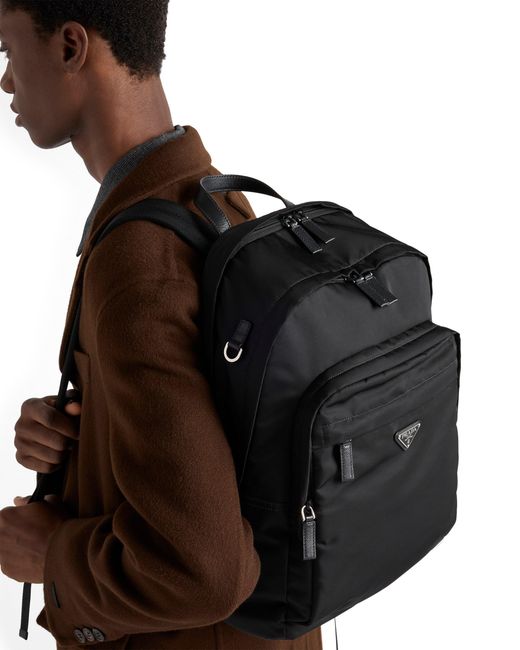 Mochila Re-Nylon Prada de hombre de color Black