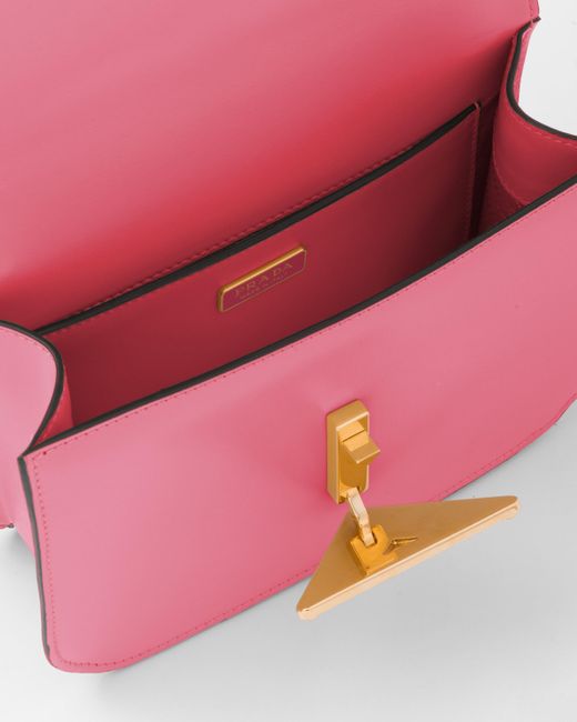 Borsa A Spalla Emblème In Pelle di Prada in Pink