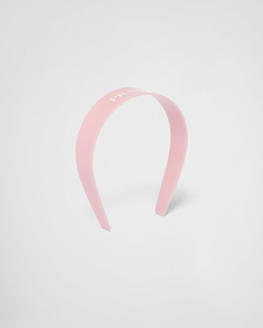 Prada Pink Headband Aus Plexiglas