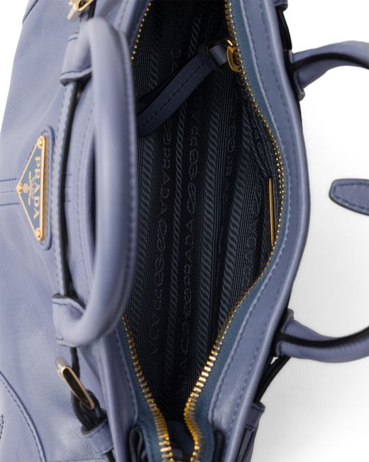 Prada Blue Bonnie Leather Mini Handbag, Aviation