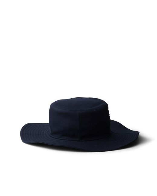 Prada Blue Wide-Brimmed Drill Hat for men