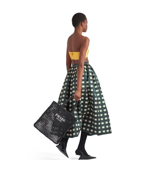 Prada Black Crochet Tote Bag