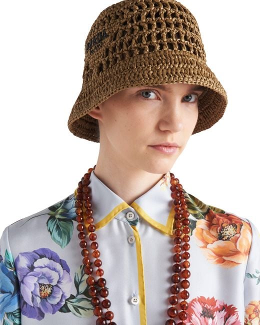 Cappello Da Pescatore di Prada in Natural