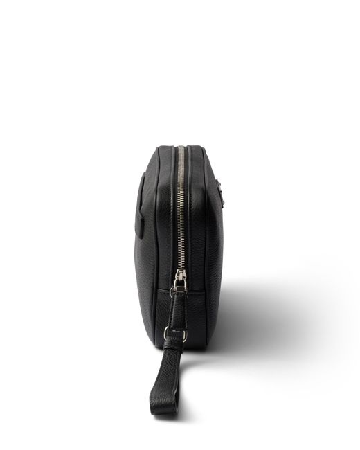 Prada Pouch Aus Leder, Herren in Black für Herren