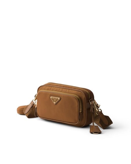 Prada Brown Re-Nylon Mini Shoulder Bag, Brandy