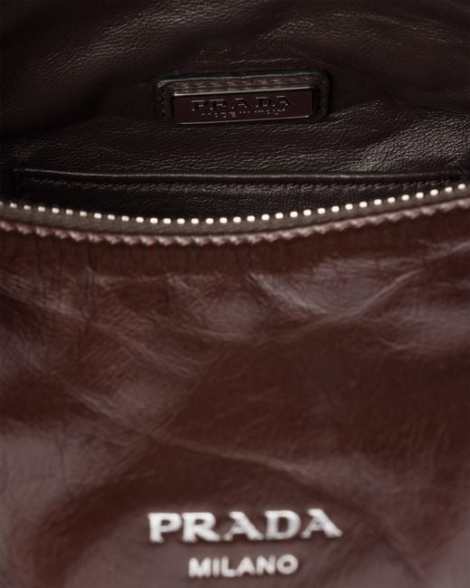 Prada Black Leather Shoulder Bag for men