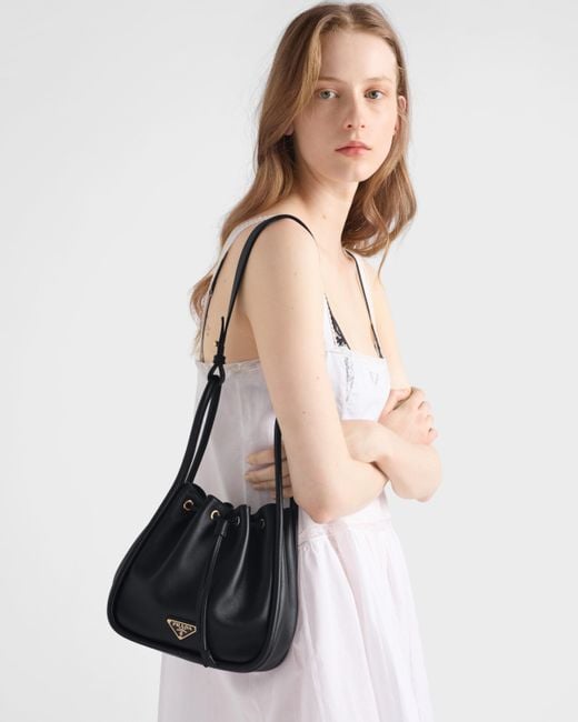 Prada Black Darling Leather Mini Bucket Bag