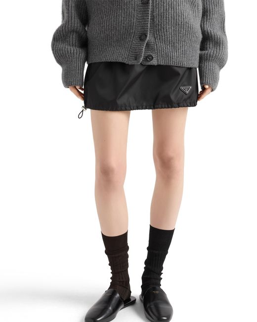 Minifalda De Re-Nylon, Mujer, Talla Prada de color Black