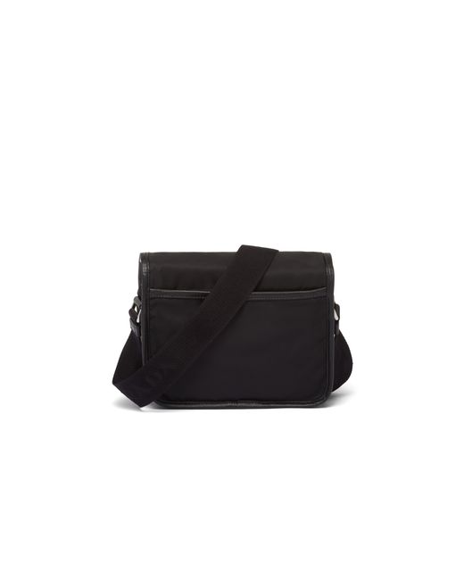 Prada Black Re-Nylon And Saffiano Leather Shoulder Bag for men