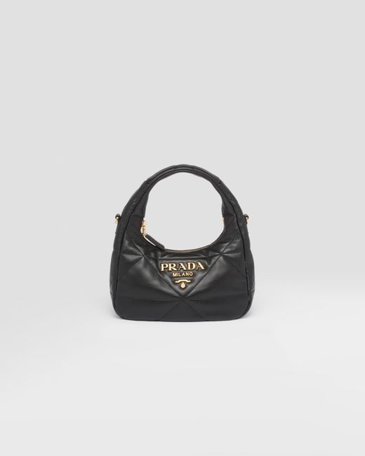 Prada Blue Nappa-leather Mini Bag With Topstitching