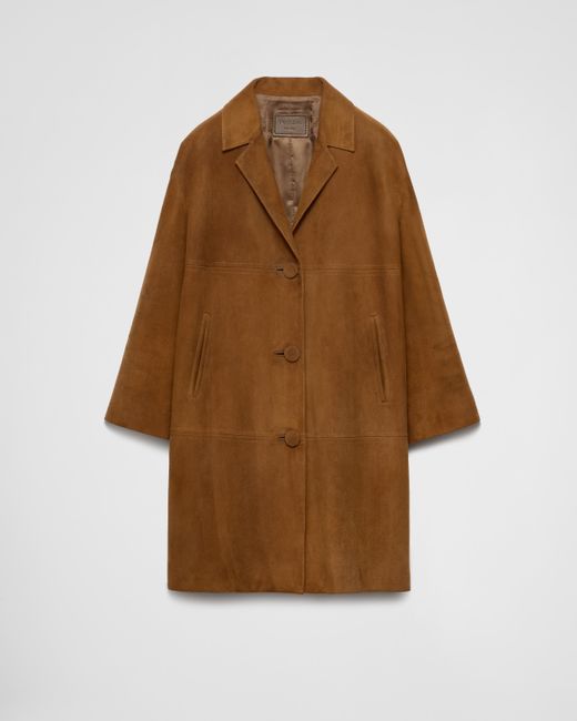 Prada Brown Suede Coat