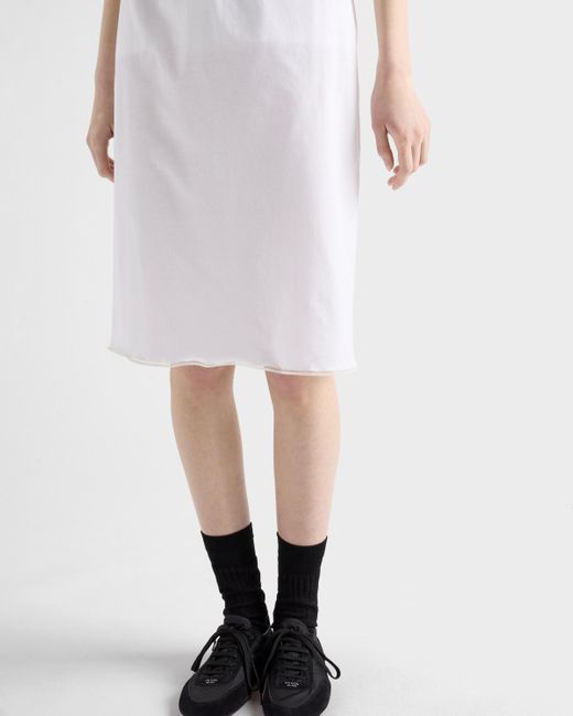 Prada White Jersey Slip