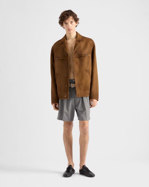 Prada Brown Suede Jacket for men