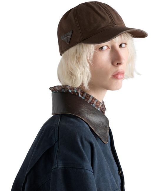 Prada Brown Cotton Baseball Cap