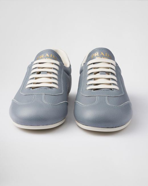 Prada Blue Leather Sneakers for men